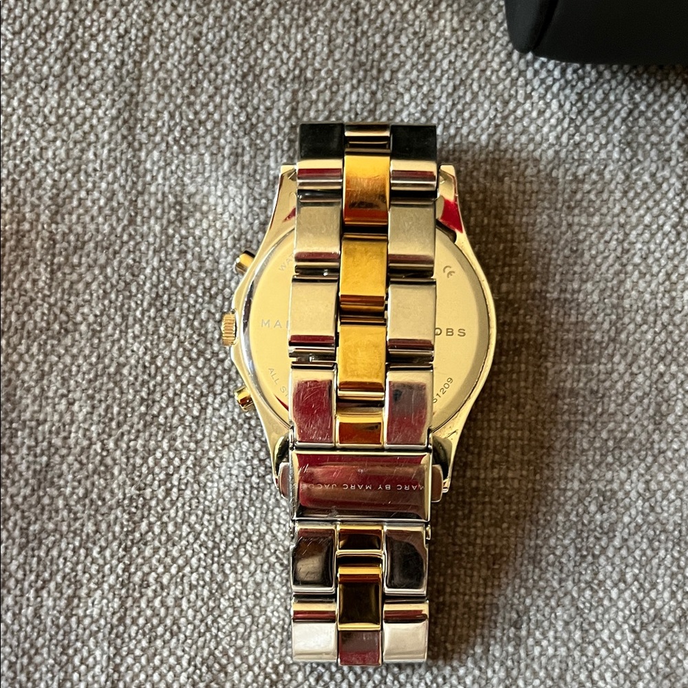 Marc by Marc Jacobs Two-Tone Gold and Silver Crystal Bezel Watch MBM3197 - Picture 3 of 5